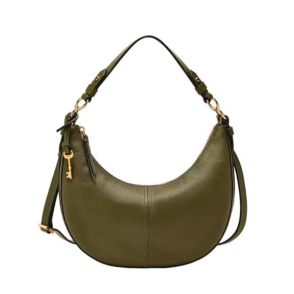 Fossil Women's Loden Green Shae Hobo Bag Size Small - Picture 2 of 12
